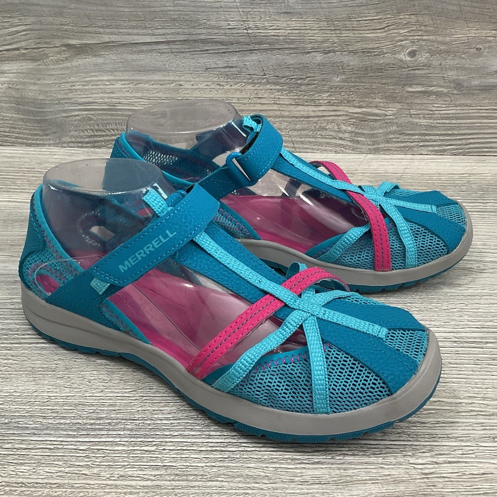 Merrell Dragonfly Sports Sandals Kids Youth Girls MK164456 Turquoise Size 7 M